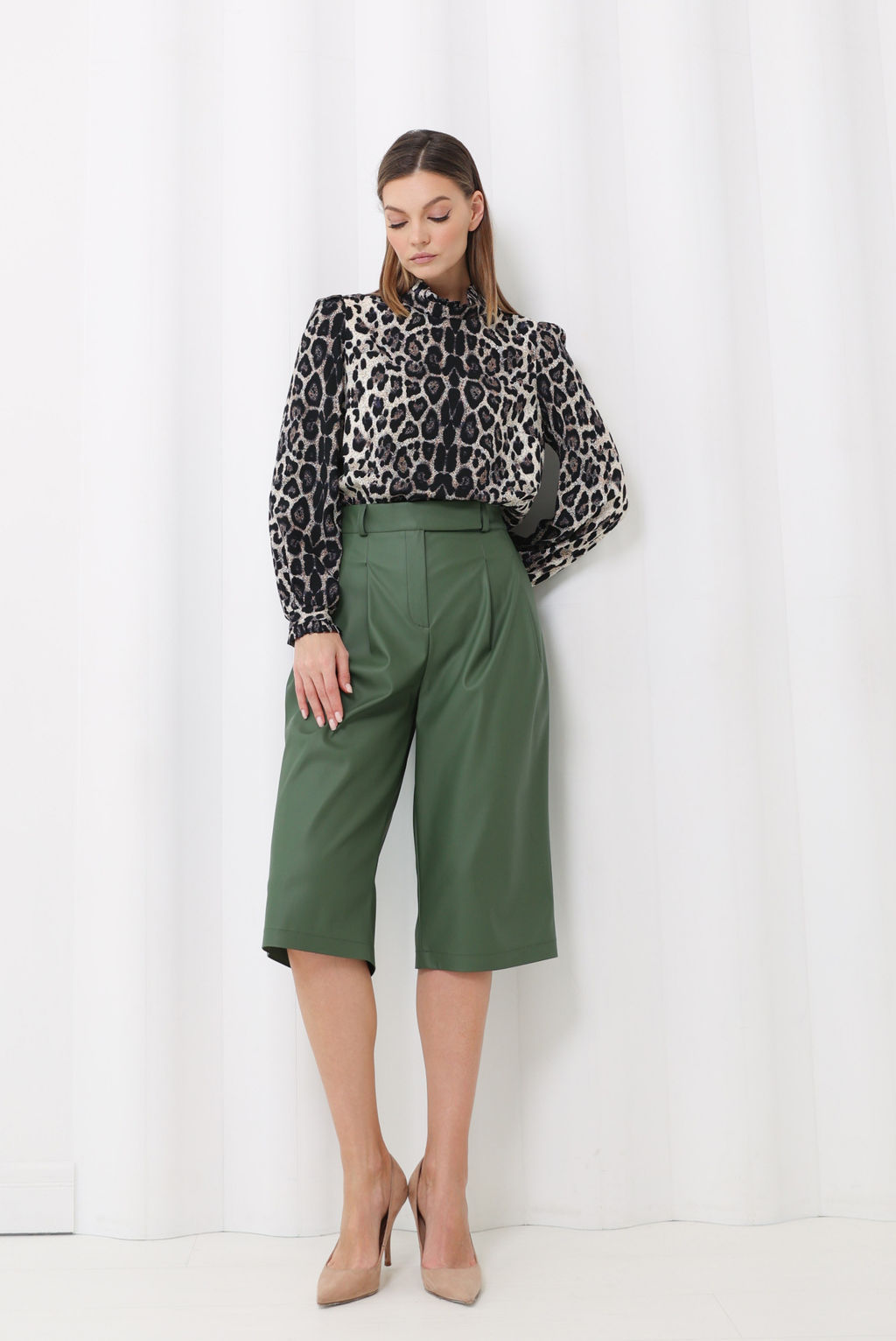 Шорты брючные из экокожи - Looklikecat фото 3