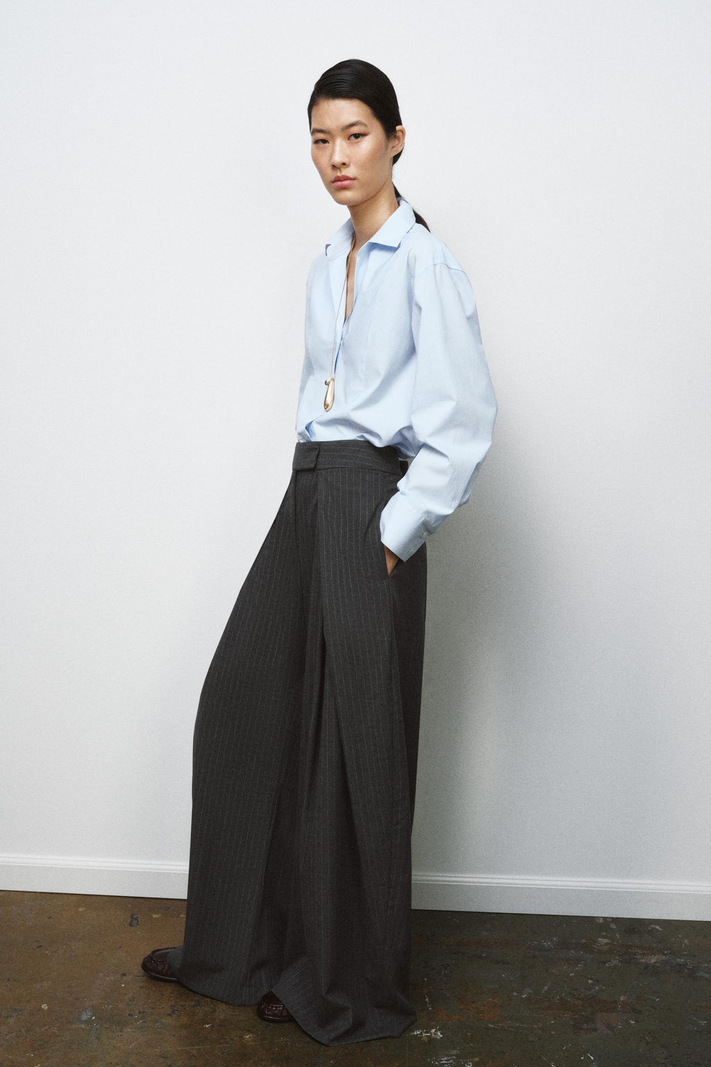 ZW COLLECTION WIDE-LEG TROUSERS WITH DARTS - Zara фото 12