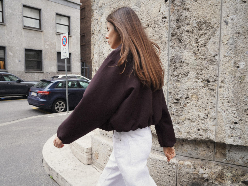 CHAQUETA GLOBO CREMALLERA / Marr?n - Zara фото 5