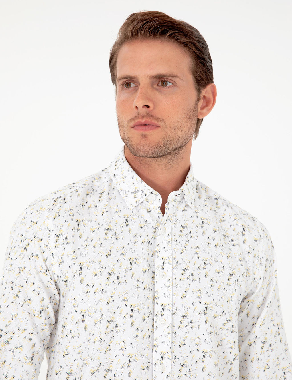 Gri Slim Fit Uzun Kollu G_mlek - Pierre cardin фото 2