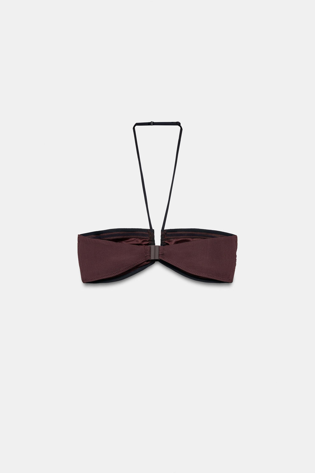 TOP BIKINI BANDEAU COMBINADO TUL / Negro - Zara фото 8