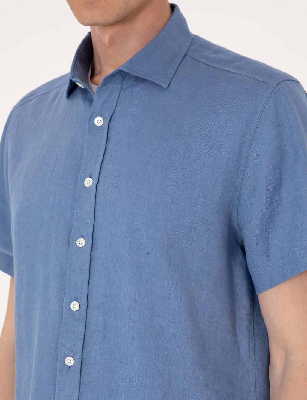 Mavi %100 Keten Regular Fit K_sa Kollu G_mlek - Pierre cardin фото 7