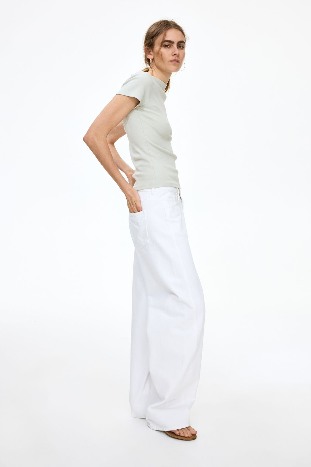 Top de algod?n con escote barco - H&m фото 6