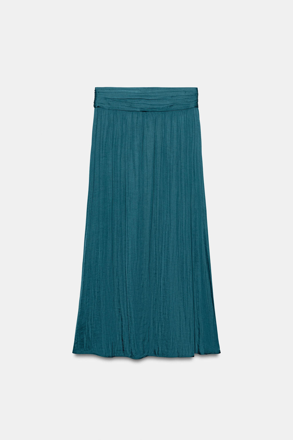 FALDA MIDI SATINADA / Azul pato - Zara фото 9