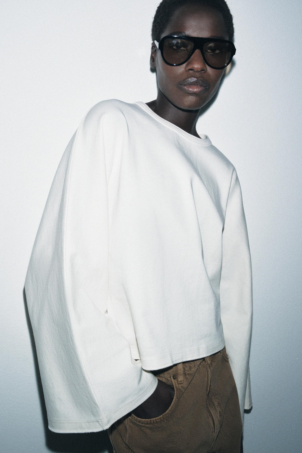 CAPE SLEEVE T-SHIRT - Zara фото 2