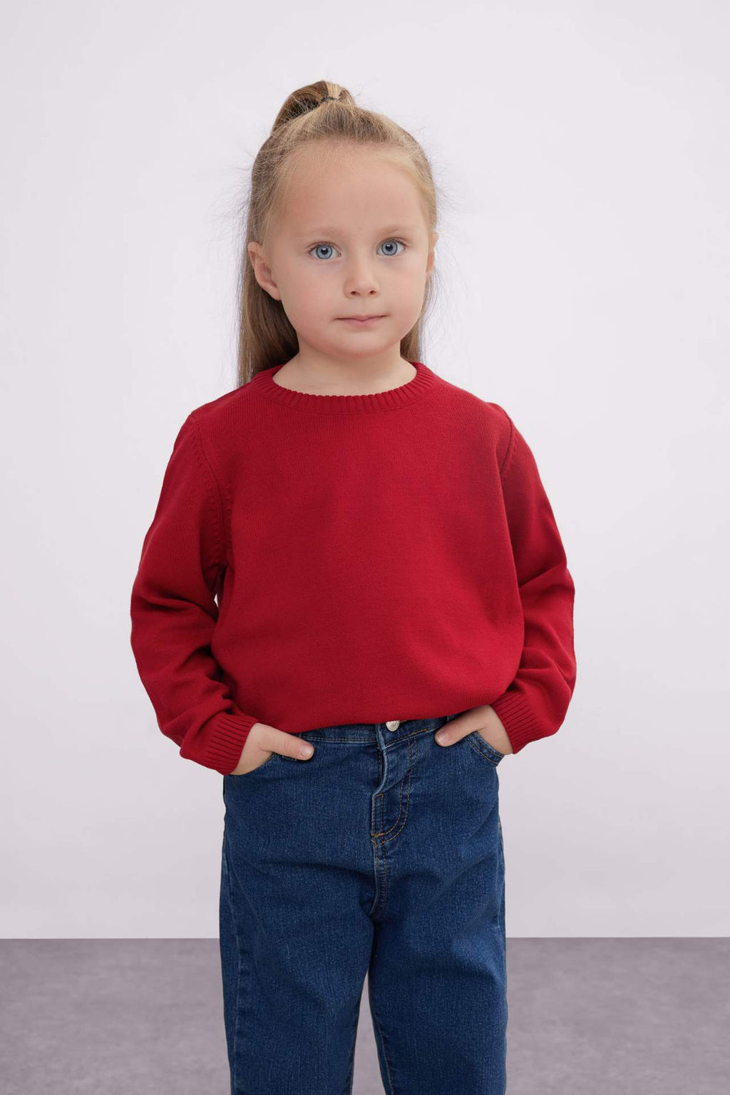 K?z Bebek Bisiklet Yaka Basic Duz Triko Kazak - Defacto фото 5