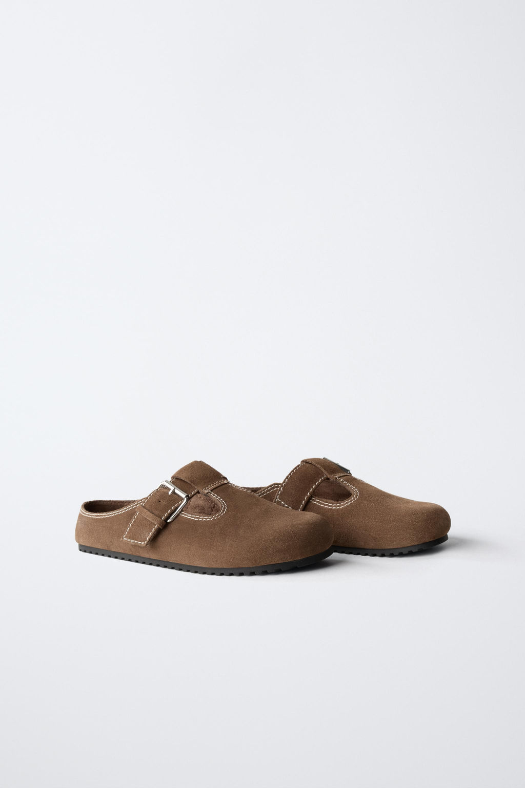 ZUECO PIEL PESPUNTES / Verde Caqui - Zara фото 2