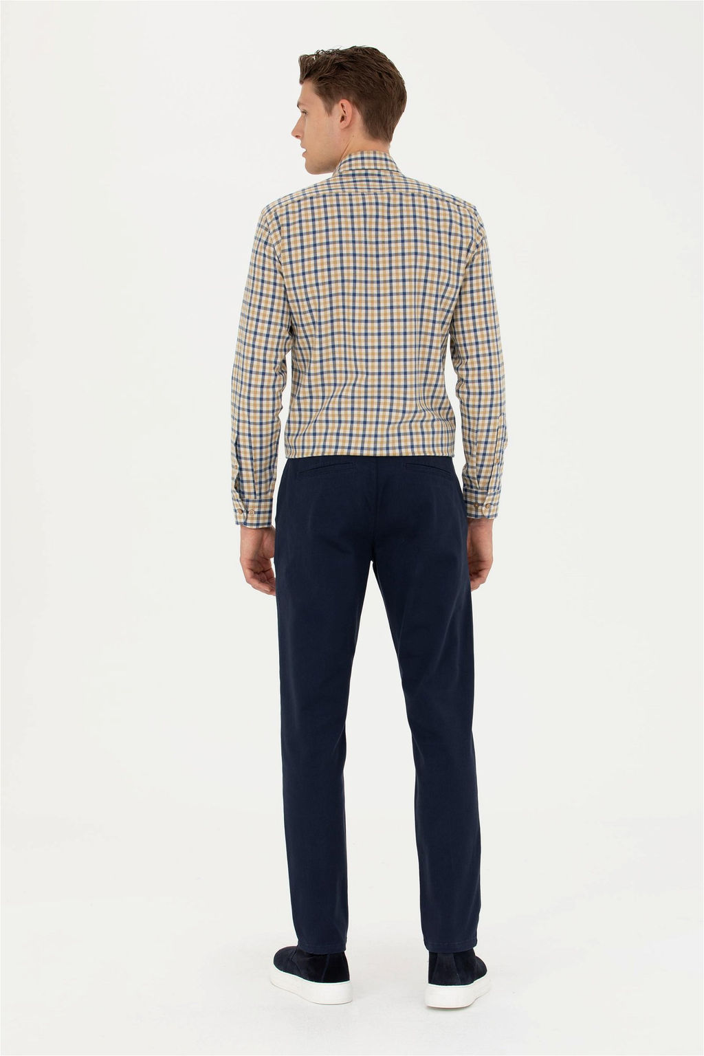 Мужские темно-синие брюки из плотной ткани - U.s. polo assn фото 4