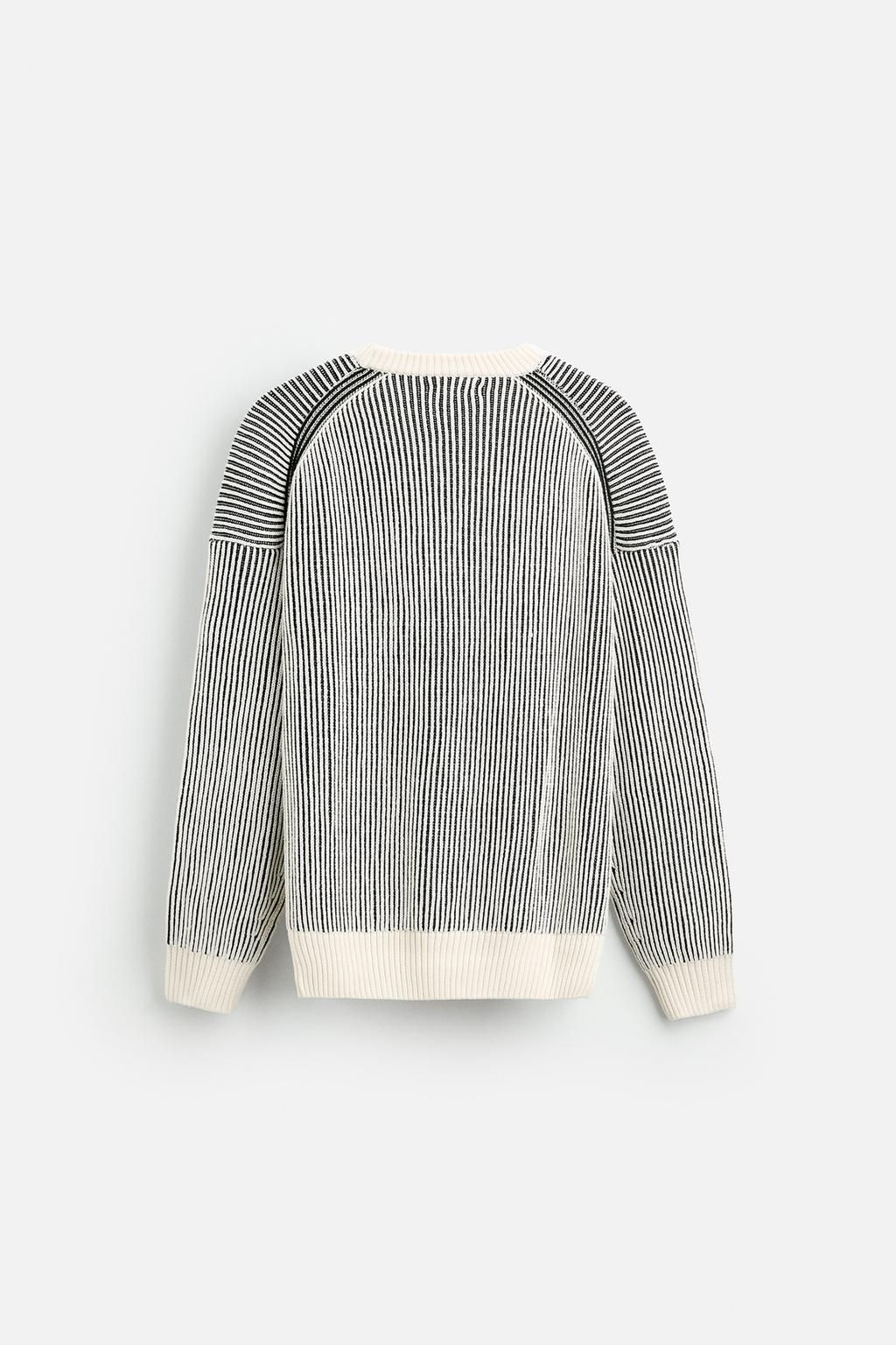 TEXTURED COLOUR BLOCK SWEATER - Zara фото 7