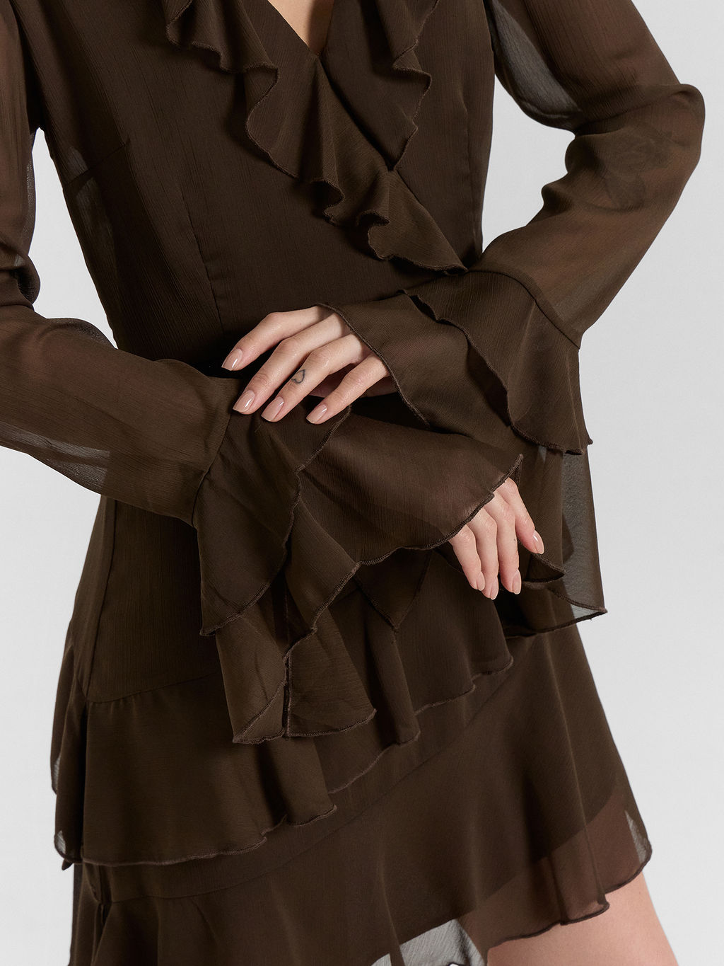 Платье женское коричневое - Mark formelle фото 5