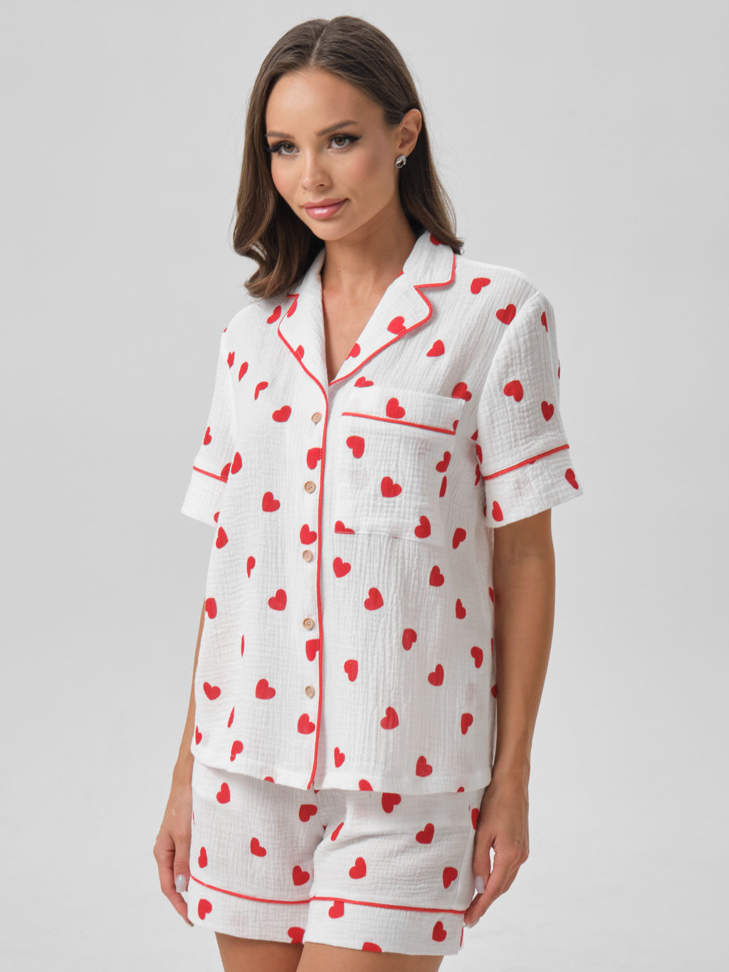 Блузка из муслина с принтом - Stilla фото 4