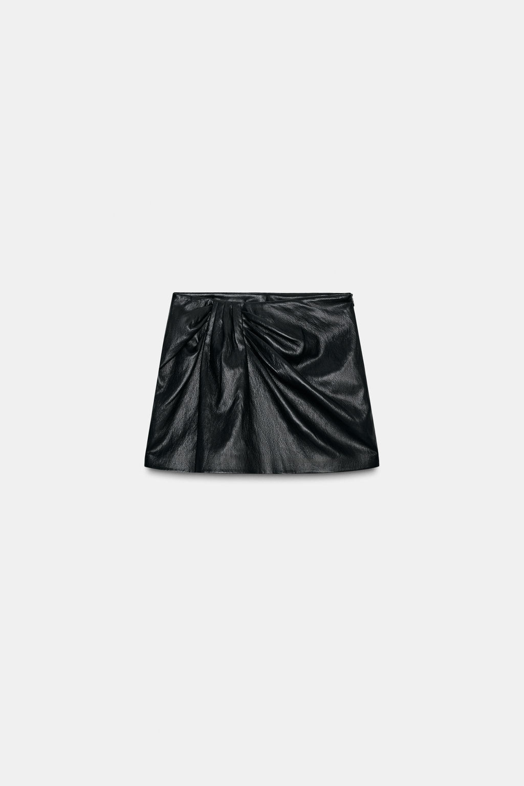 FAUX LEATHER RUCHED SKORT - Zara фото 7