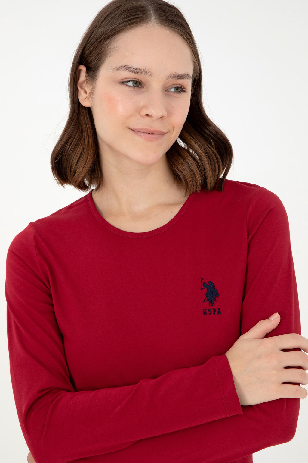 Женский бордово-красный пижамный комплект - U.s. polo assn фото 2