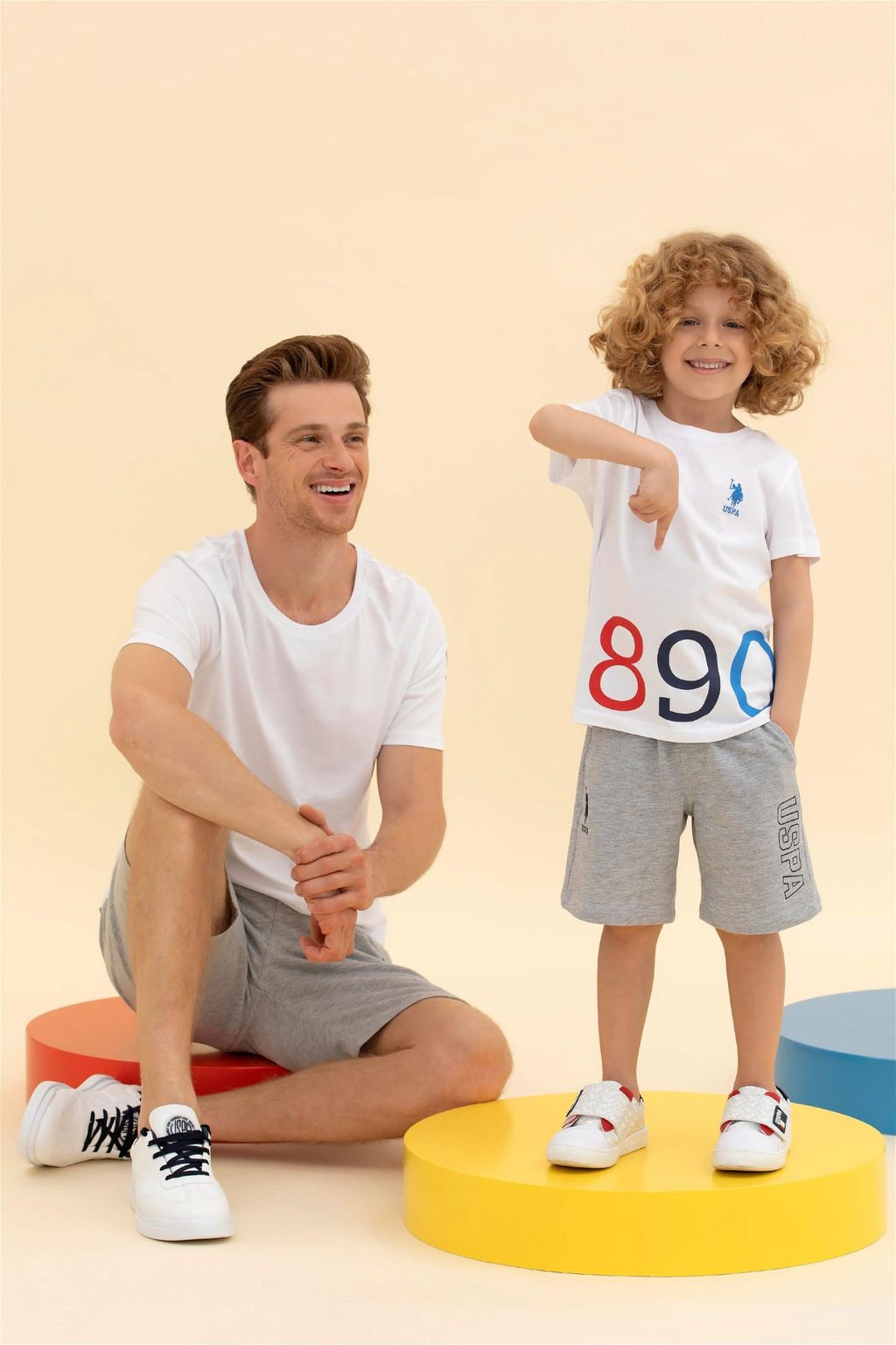 Детские серые меланжевые вязаные шорты Неожиданная скидка в корзине - U.s. polo assn фото 2