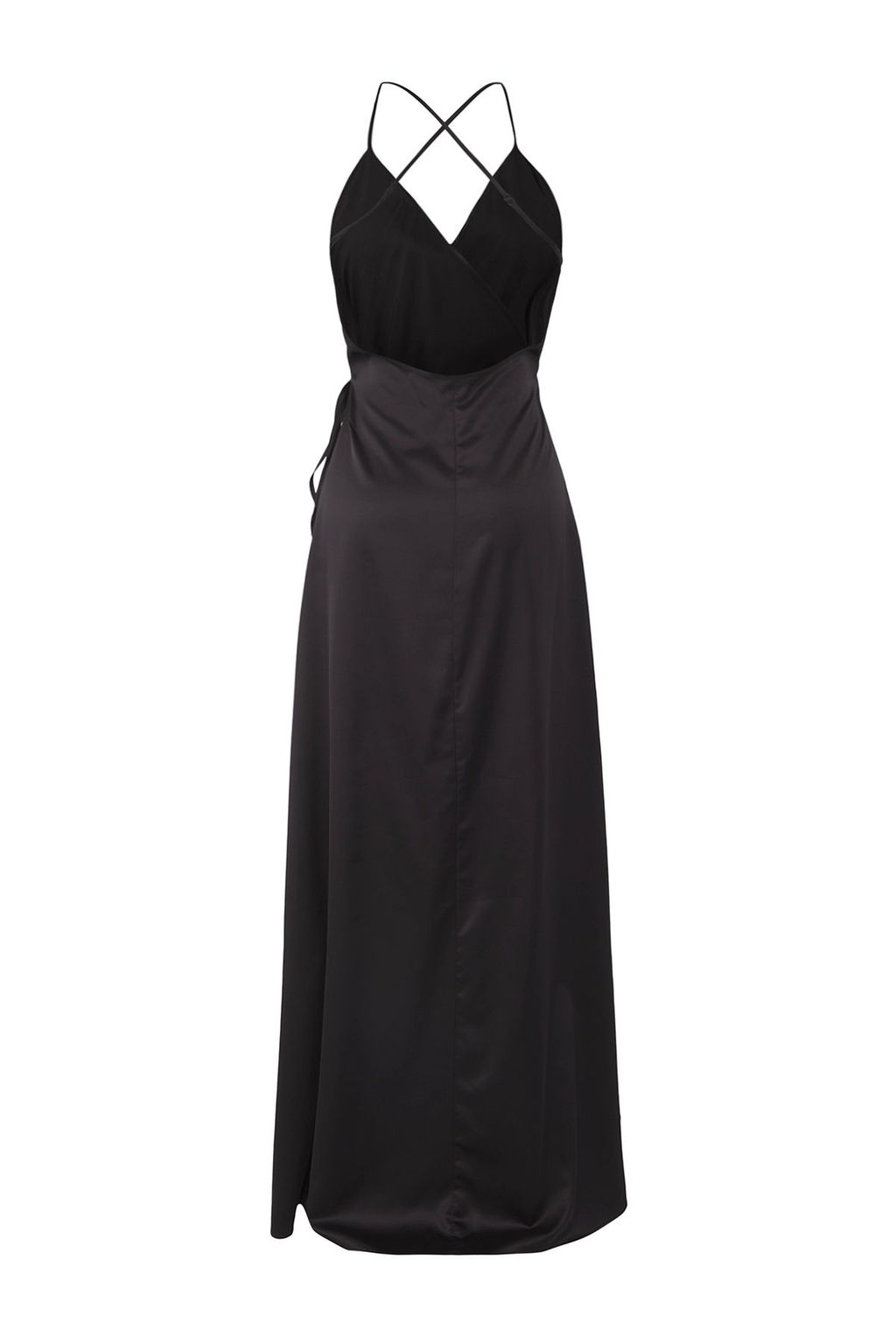 TRENDYOLMILLA Siyah A-Kesim Saten Dokuma Uzun S?k Abiye & Mezuniyet Elbise TPRSS25AE00108  фото 10