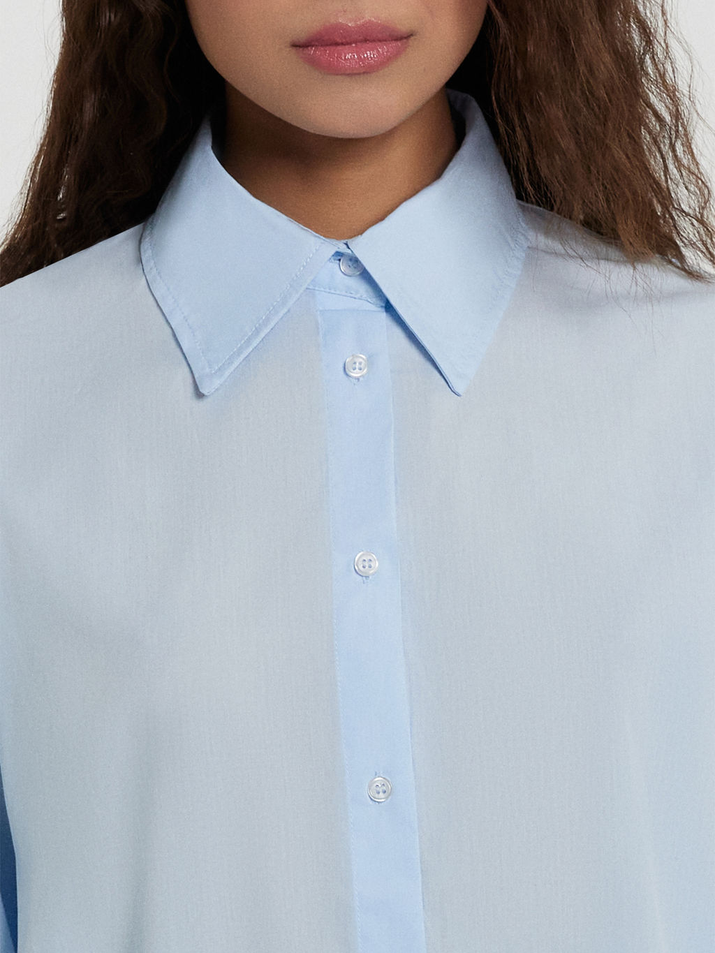 Рубашка женская голубая