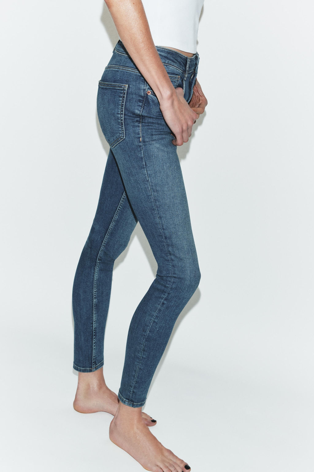 TRF HIGH-WAIST SKINNY JEANS - Zara фото 20