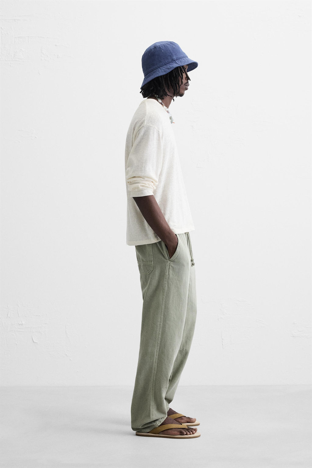 COTTON - LINEN TROUSERS