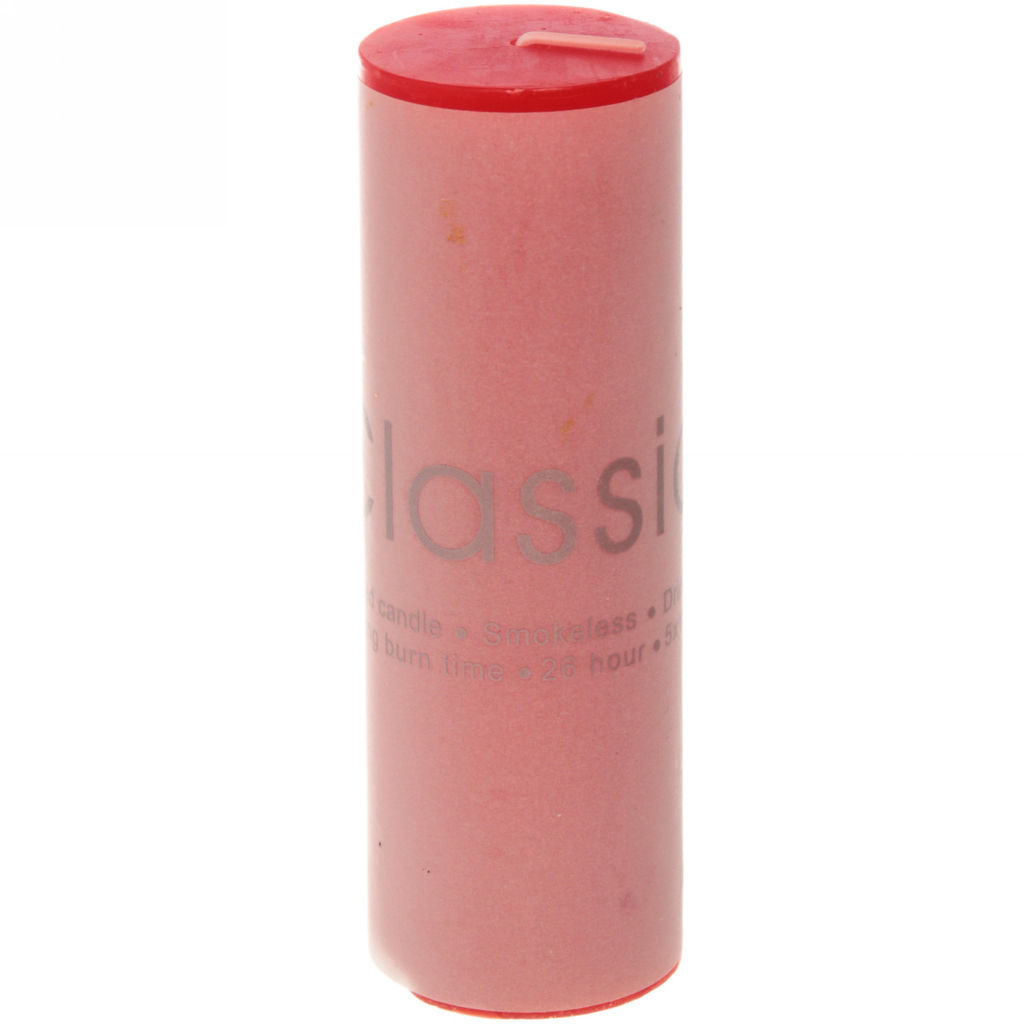 Цена за 4шт. Свеча "Classic" 5*15см цвет красный ZD-004