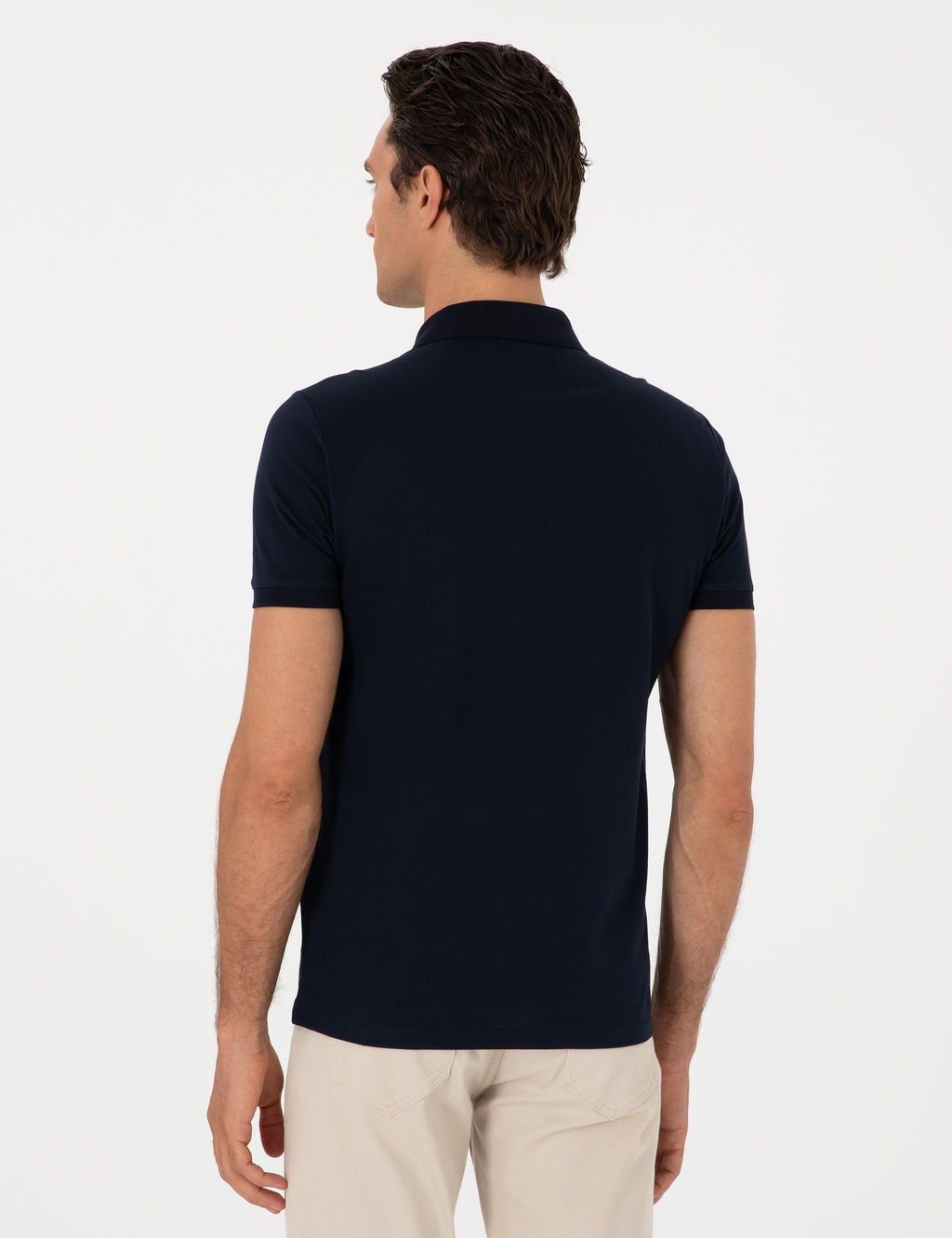 Lacivert Slim Fit %100 Pamuk Polo Yaka T-shirt - Cacharel фото 5