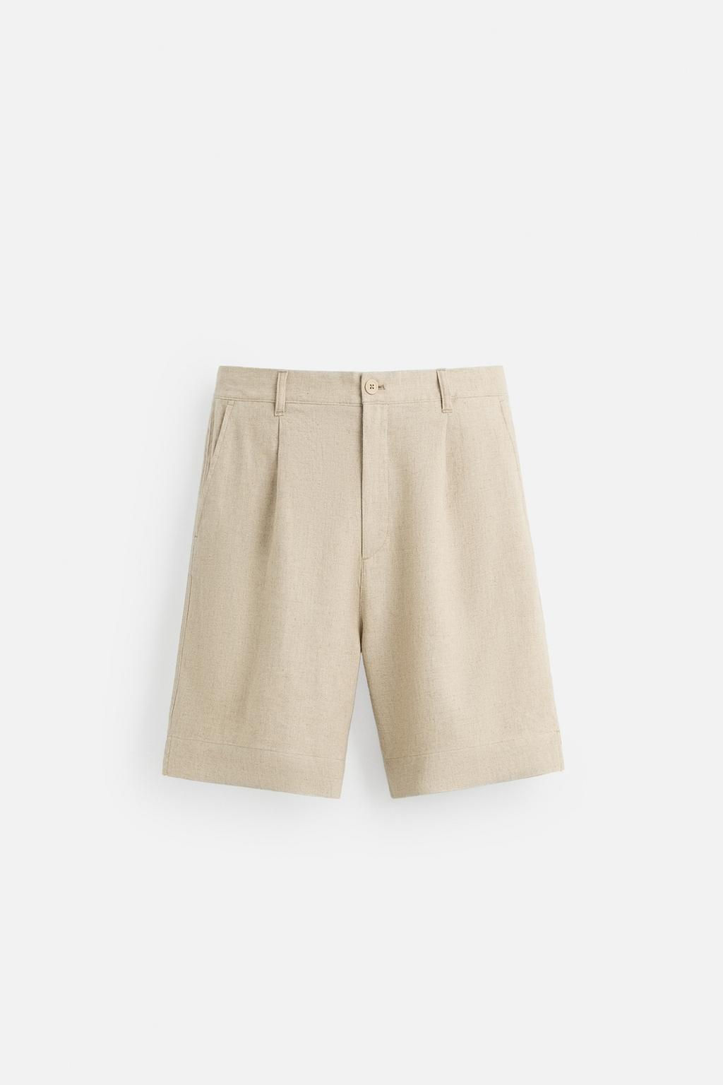 LINEN/VISCOSE OVERSIZE BERMUDA SHORTS - Zara фото 6