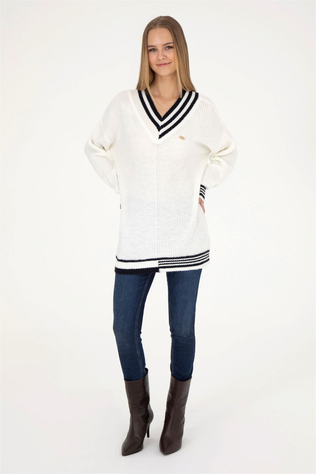 Женский кремовый свитер - U.s. polo assn фото 4