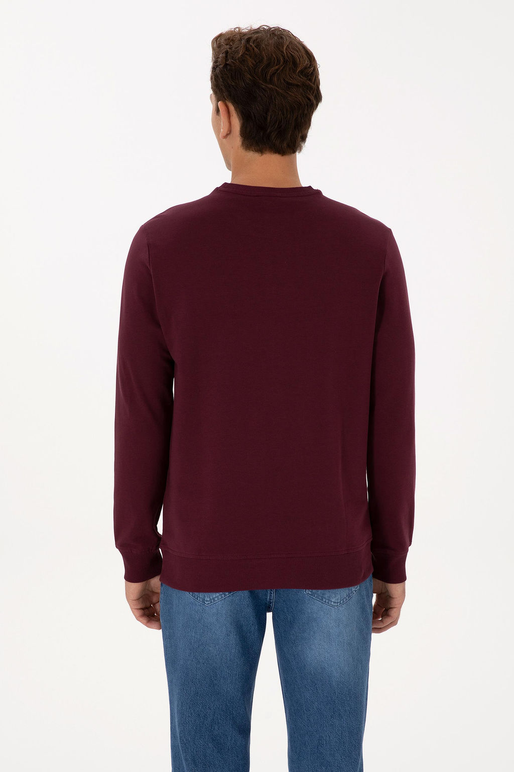 Erkek Bordo Basic Sweatshirt - U.s. polo assn фото 5