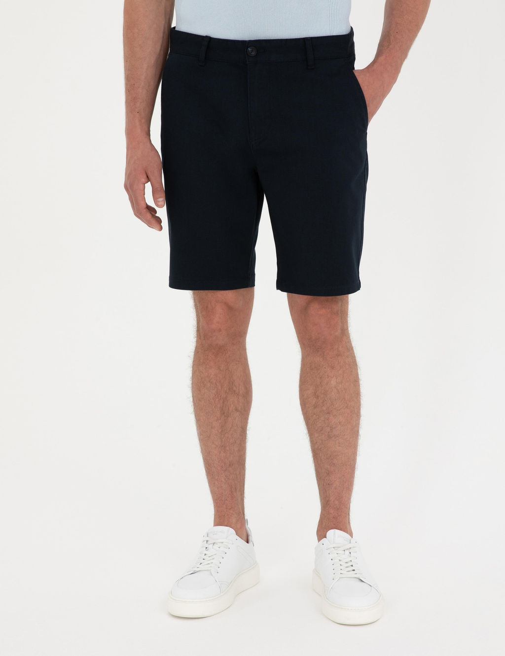 Lacivert Slim Fit Dokuma _ort