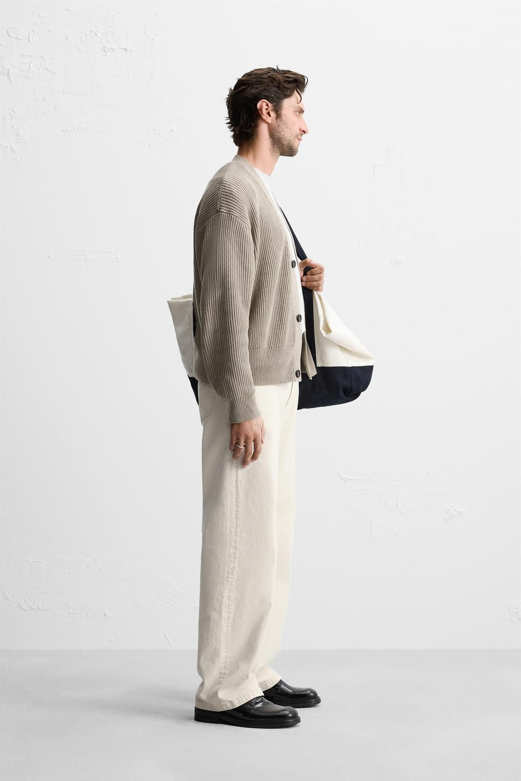 CONTRAST INTARSIA CARDIGAN - Zara фото 4