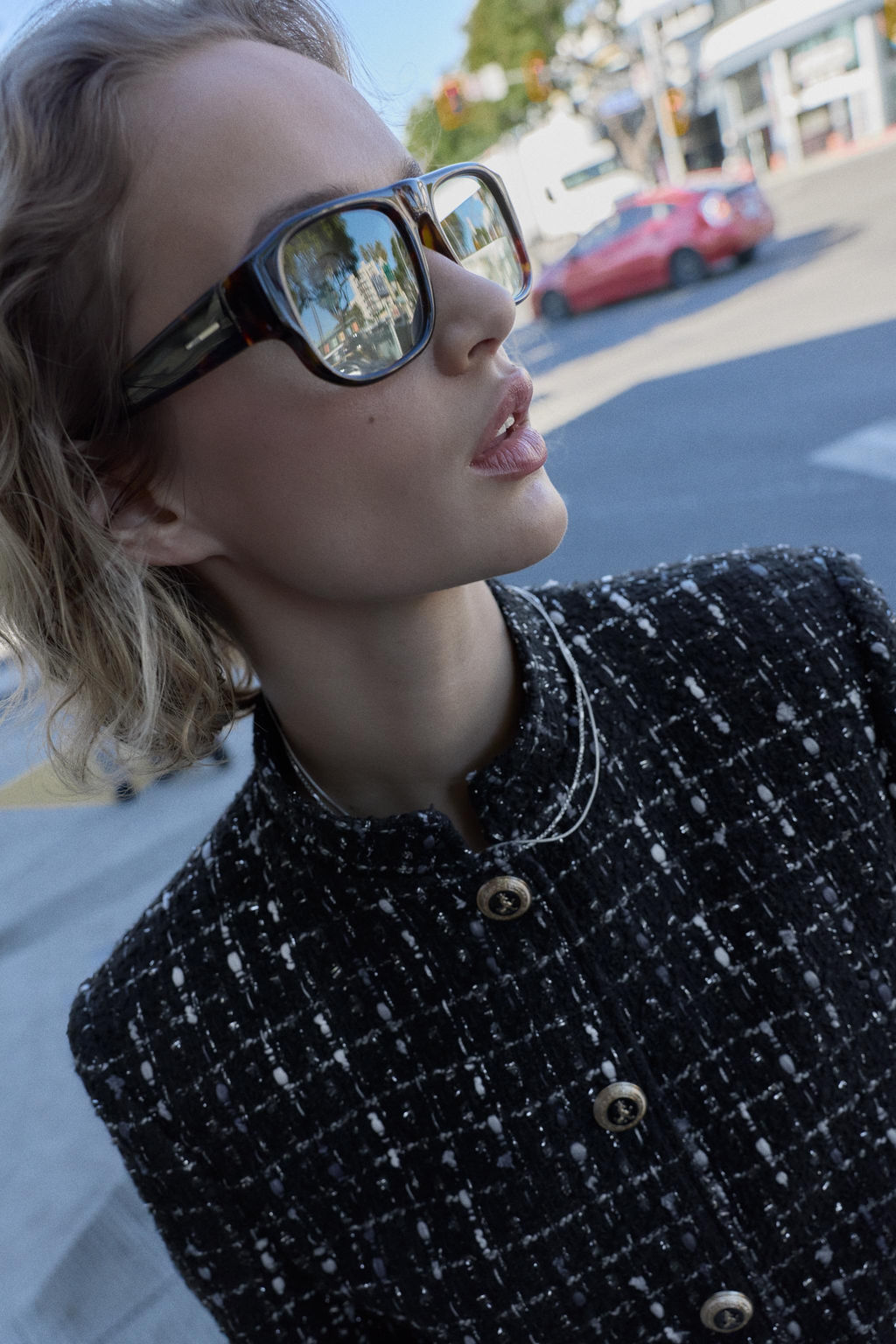 TEXTURED METALLIC THREAD BLAZER - Zara фото 7