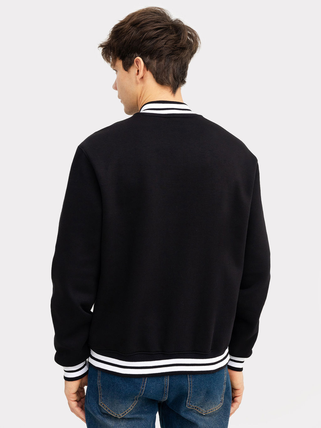 Толстовка мужская черная с печатью черный +печать 121173/1 - Mark formelle фото 5