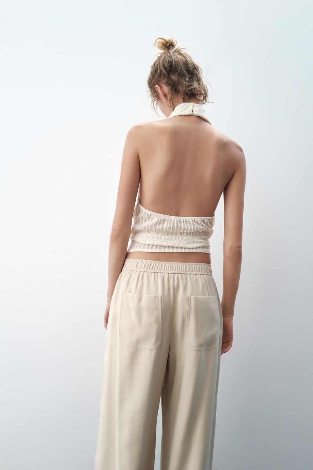 FLOWING WIDE-LEG TROUSERS - Zara фото 4