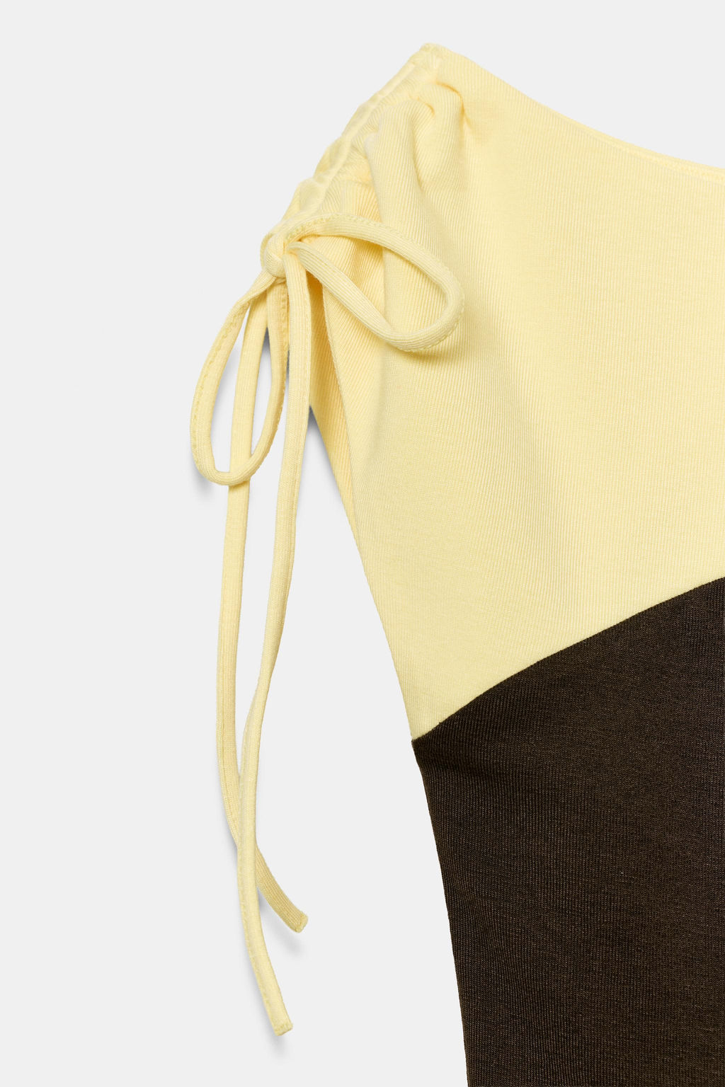 TOP COMBINADO FRUNCES / Marr?n / Crudo - Zara фото 7