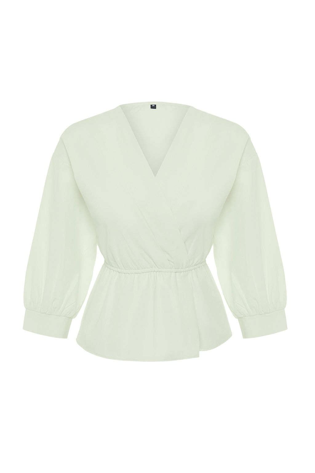 Tas Kruvaze Baglama Detayl? Dokuma Bluz TWOSS21BZ0287