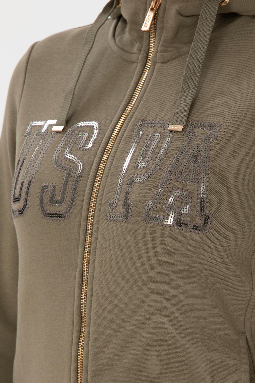 Kad_n Vizon Kap__onlu Fermuarl_ Sweatshirt