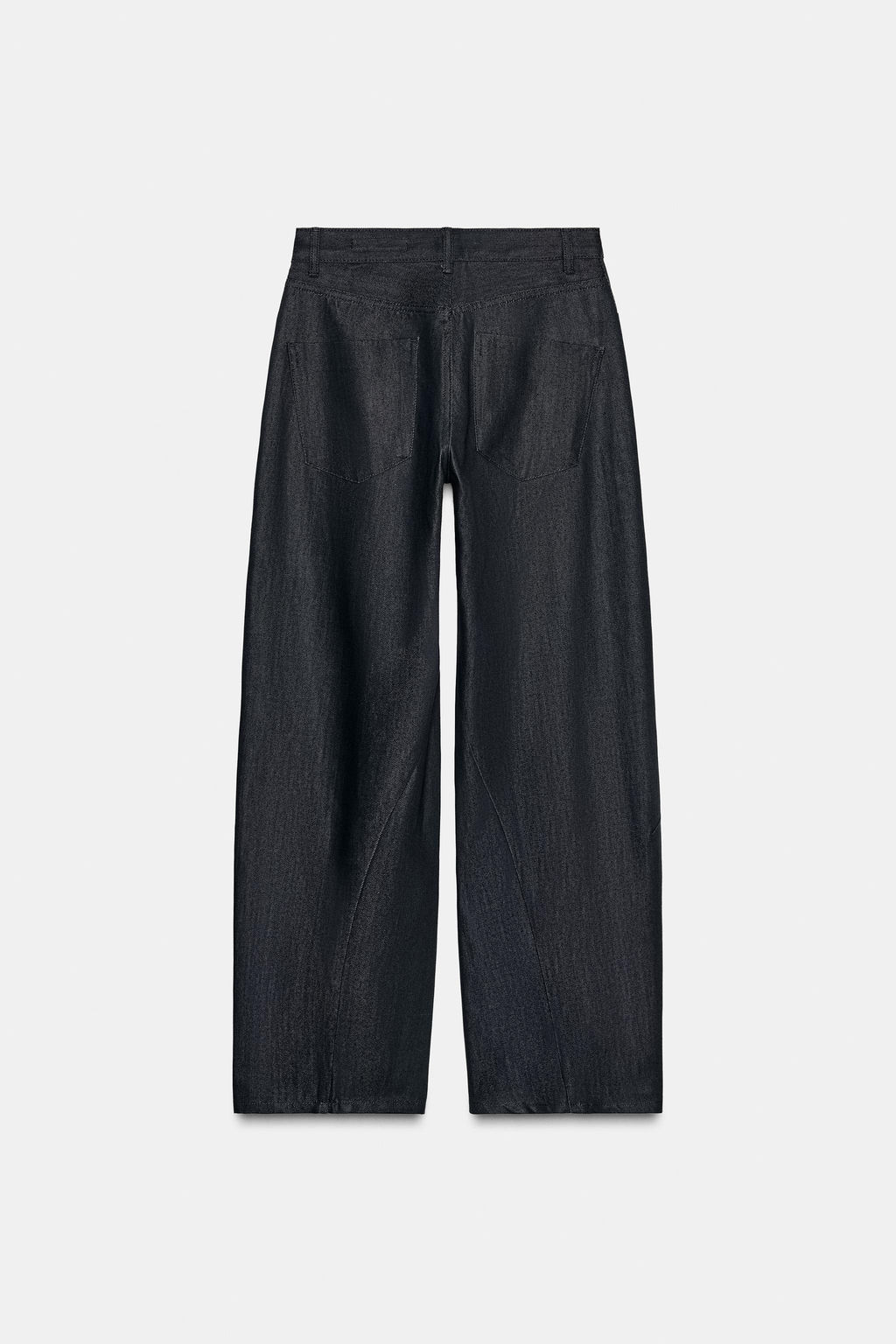 ZW COLLECTION BALLOON DENIM TROUSERS - Zara фото 5