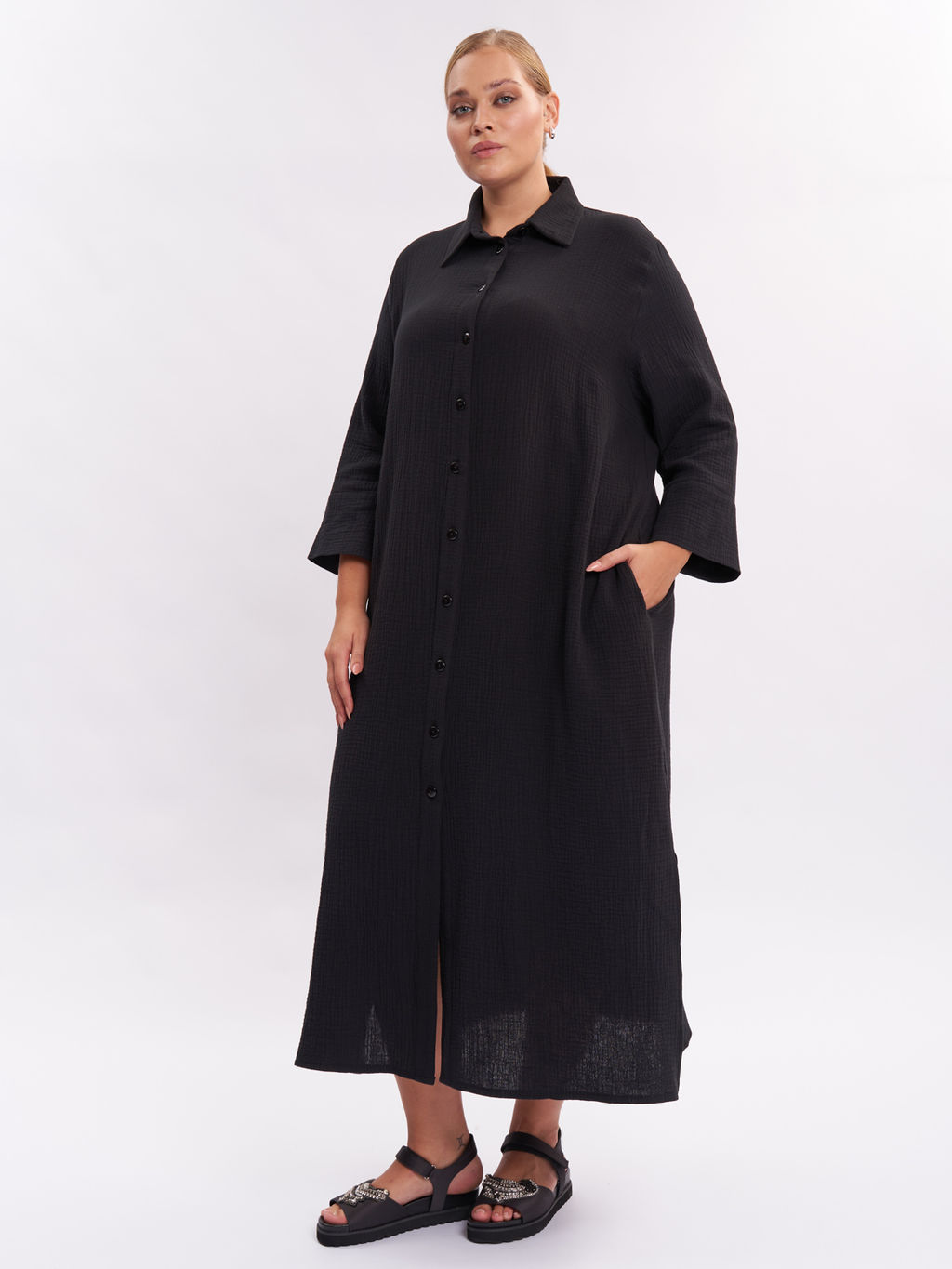 Платье из муслина PP30701BLK01 - Артесса фото 10