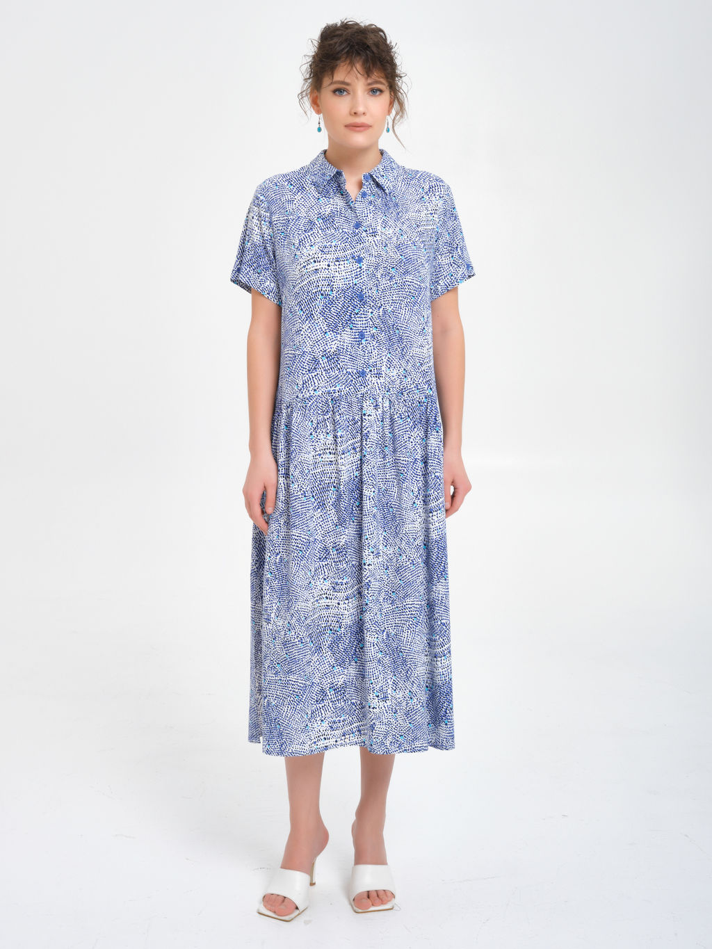 Платье из вискозы с принтом