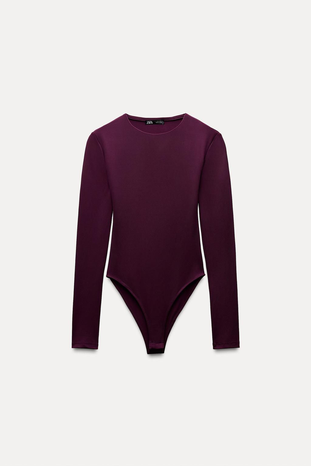 LONG SLEEVE POLYAMIDE BODYSUIT - Zara фото 24