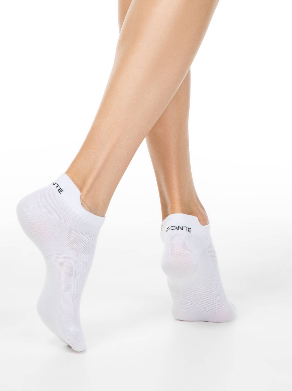 Цена за 2 пары. Носки Короткие CONTE Ультракороткие хлопковые носки ACTIVE с язычком белый - Conte elegant фото 2