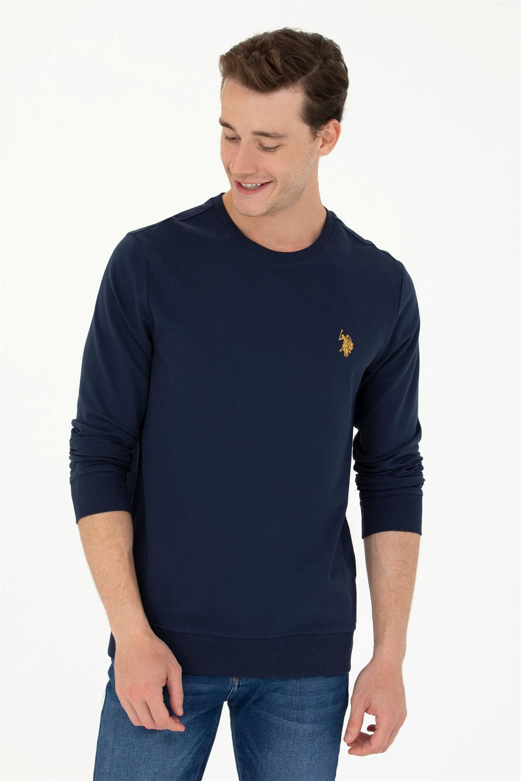 U. S. Polo Assn / Мужской темно-синий свитшот с круглым вырезом - U.s. polo assn фото 3