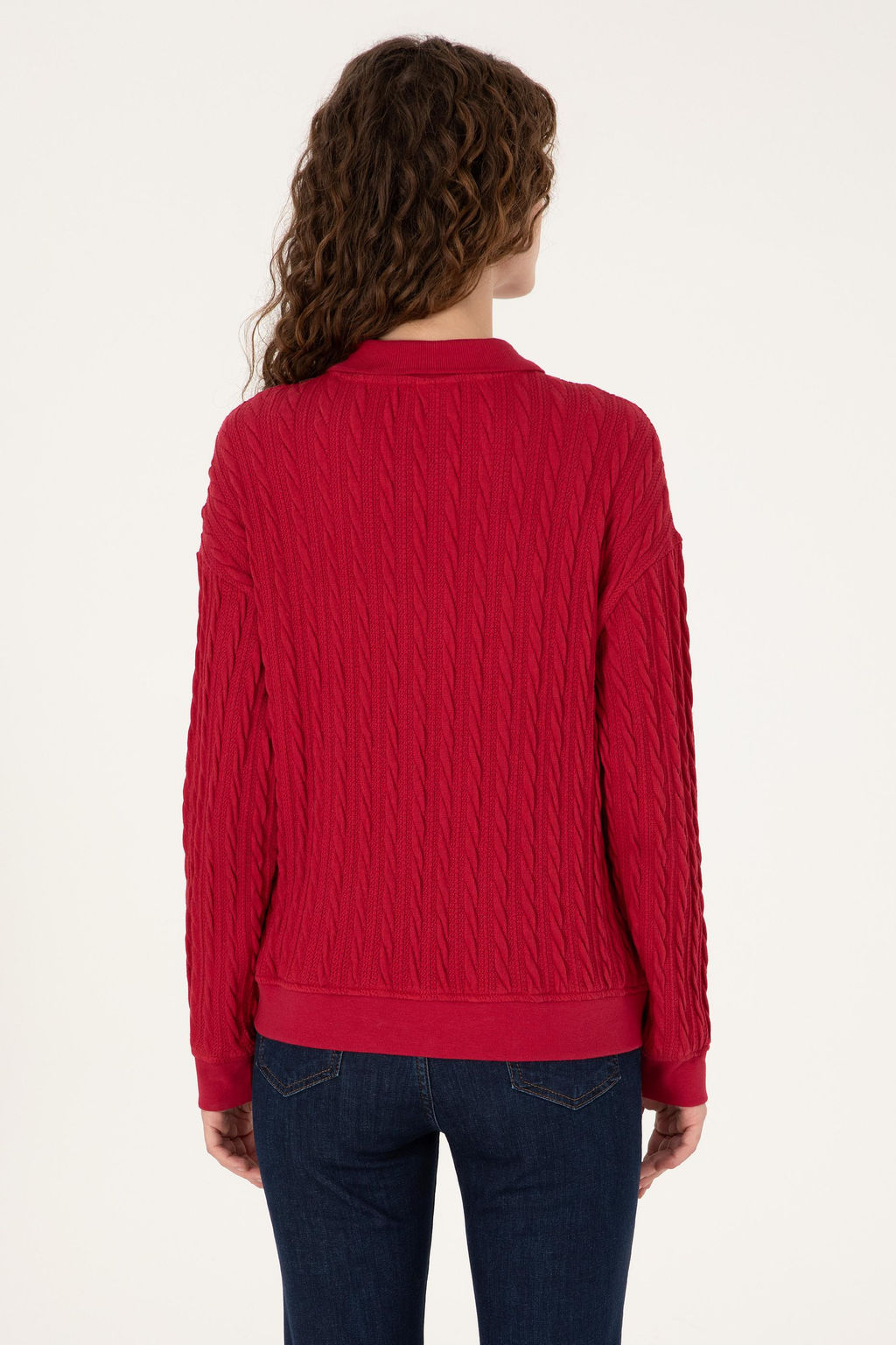 Kad_n Koyu Frambuaz Sweatshirt - U.s. polo assn фото 5