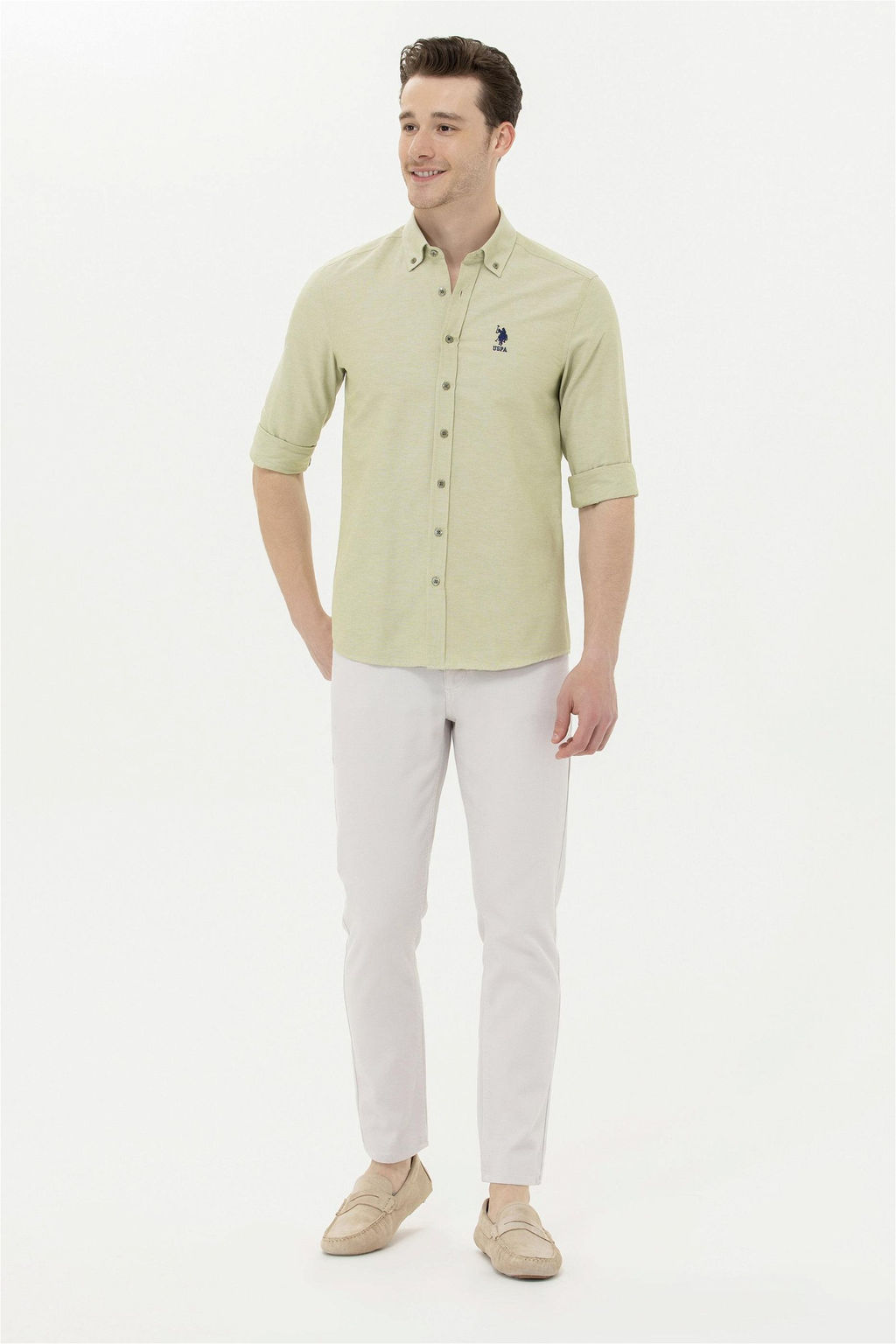 U. S. Polo Assn / Мужские светло-серые брюки из плотной ткани/чиносы - U.s. polo assn фото 10