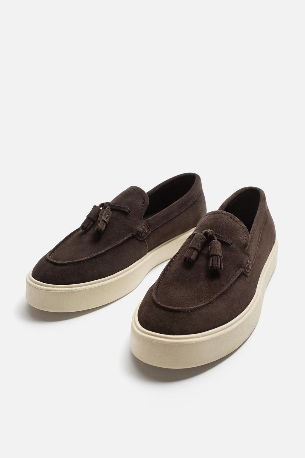 CASUAL LEATHER TASSEL LOAFERS - Zara фото 10