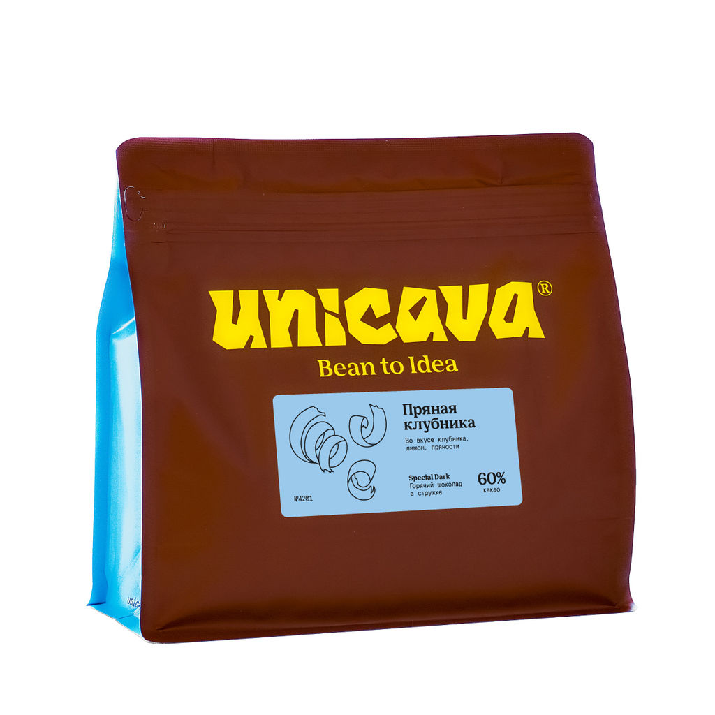 Пряная клубника, горячий шоколад 60 %