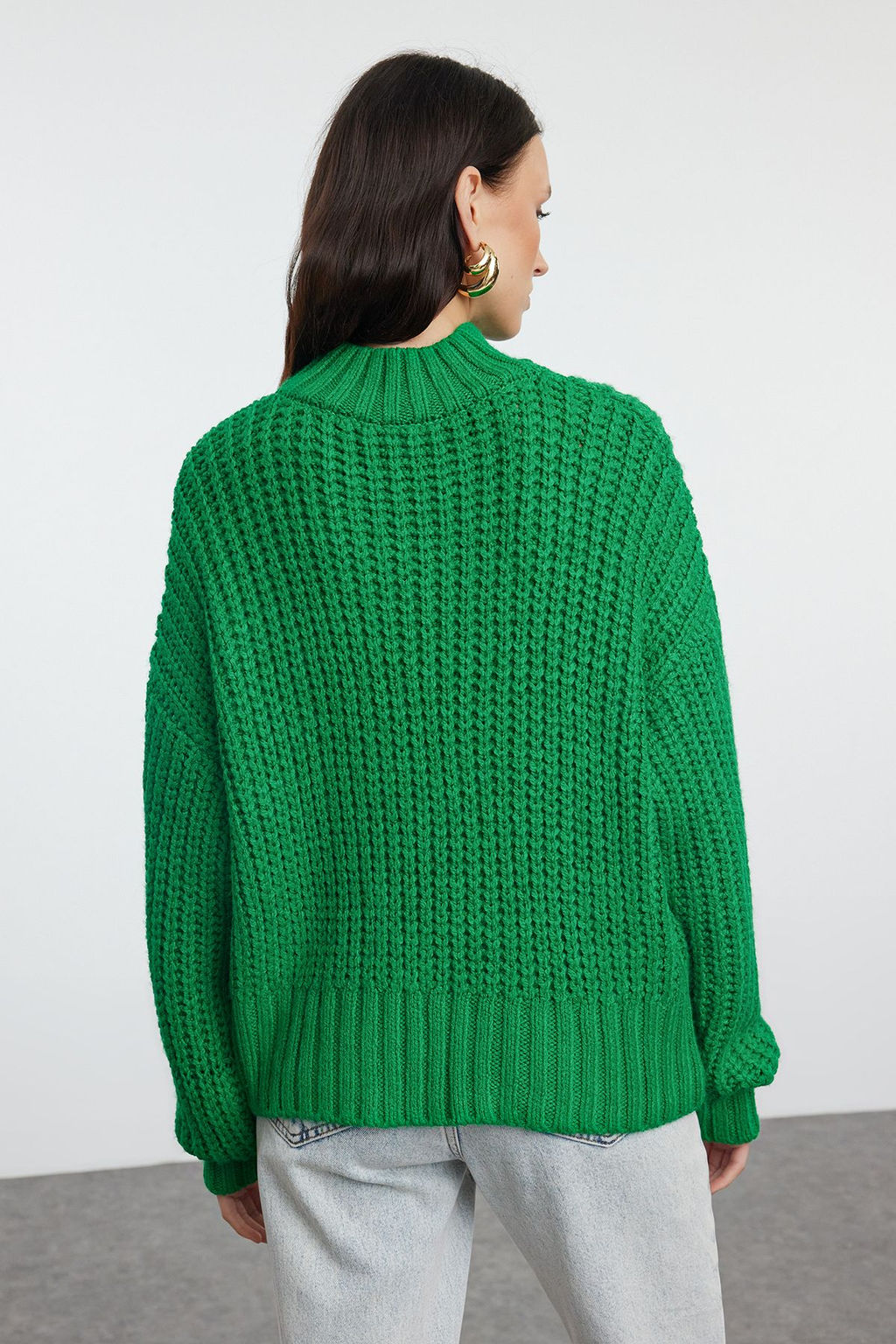 Fusya Crop Yumusak Dokulu Basic Kal?n Orgu Detayl? Triko Kazak TWOAW25KZ00061 - Trendyolmilla фото 10