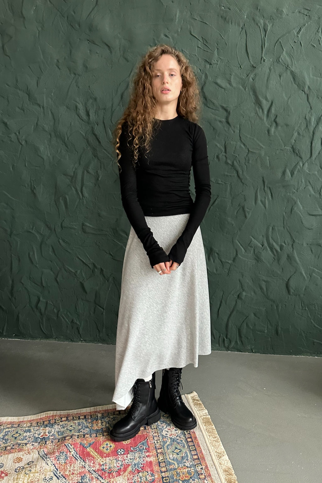 Юбка женская ASY106/01/Серый меланж