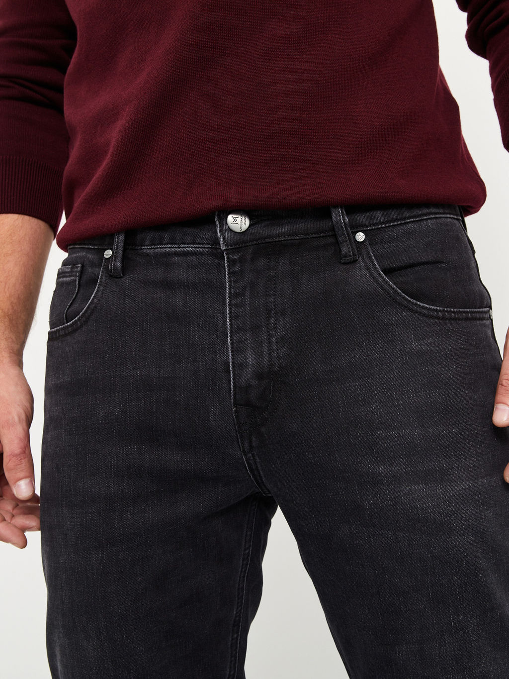 Утепленные мужские джинсы прямого кроя с начесом - Mossmore фото 5