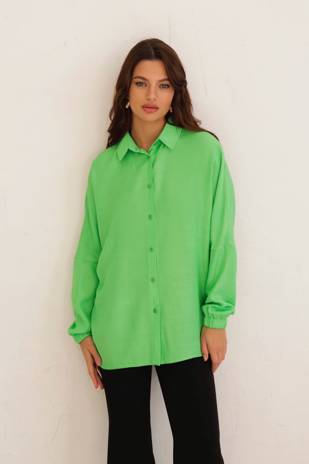 Рубашка базовая летучая мышь со спущенной линией плеча - Martichelli фото 2