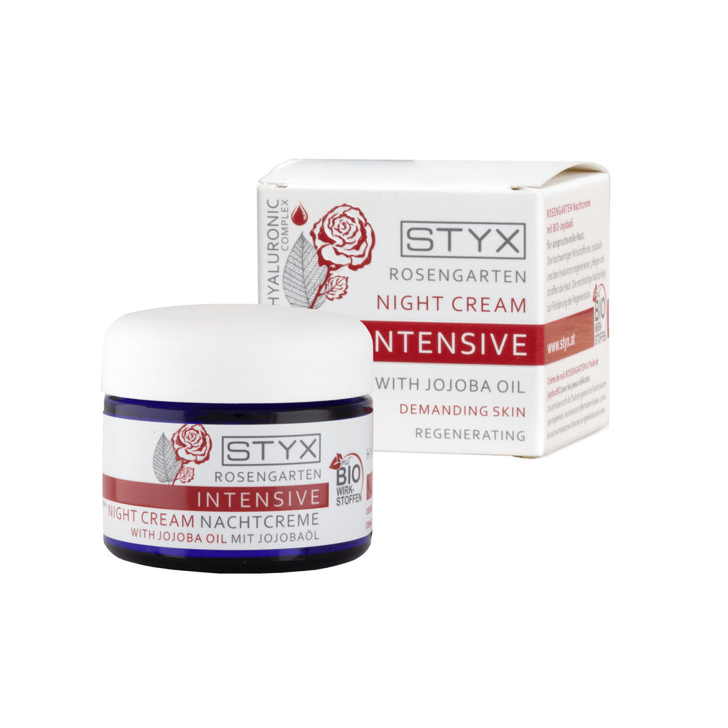 Питательный ночной крем для лица с маслом жожоба РОЗОВЫЙ САД STYX, 50 мл